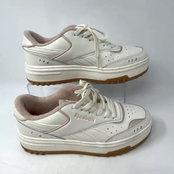RARE Reebok Women’s Club C 85 Platform 30205WCCT White Pink Suede Sneaker Sz 7 - Picture 2 of 10